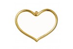 Vervaco Embroidery Frame, Gold, Plastic, Heart Shaped, 8 x 5cm / 3.2 x 2in