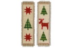 Vervaco - Bookmark - Checkered Christmas Trees - Set of 2 (Cross Stitch Kit)