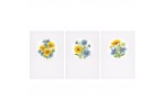 Vervaco -  Cards - Blue & Yellow Flowers - Set of 3 (Cross Stitch Kit)