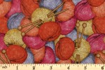 Windham Fabrics - Knit and Purl - Yarn Stash - Red (51607-5)