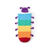 Bernat - Caterpillar Crochet Snuggle Sack in Blanket Brights (downloadable PDF)