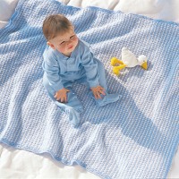 Bernat - 'My Favourite Blue/White Blanket' in Softee Baby (downloadable PDF)