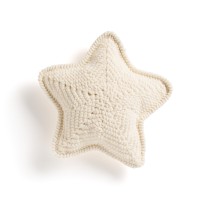 Bernat - Crochet Lucky Star Pillow in Bernat Baby Blanket Sparkle (downloadable PDF)