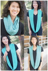 Cascade A332 - Parrallelogram Infinity Scarf by Beth Whiteside in Cantata (downloadable PDF)
