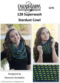 Cascade C276 - Stardust Cowl in 128 Superwash (downloadable PDF)