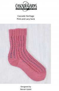 Cascade FW120 - Pink & Lacy Socks in Heritage (downloadable PDF)