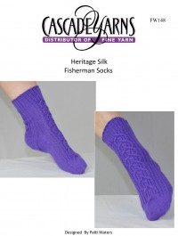 Cascade FW148 - Fisherman Socks in Heritage Silk (downloadable PDF)