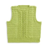 Caron - Celtic Cables Crochet Vest in Simply Soft (downloadable PDF)