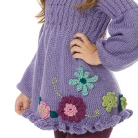 Caron - Girls Smocked Tunic in Simply Soft (downloadable PDF)