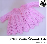 Cygnet 1059 - Matinee Coat in Kiddies Supersoft 4 Ply (downloadable PDF)