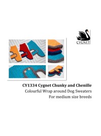 Cygnet 1334 - Wrap Around Dog Sweaters in Cygnet Chunky, and Jelly Baby (downloadable PDF)