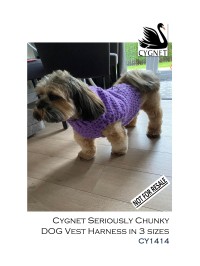 Cygnet 1414 - Dog Vest Harness in 3 Sizes, in Seriously Chunky (downloadable PDF)