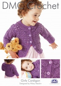 DMC 14889L/2 Crochet Girl's Cardigan in Petra 3 (Leaflet)