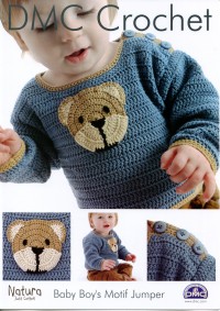 DMC 15094L/2 Crochet Baby Boy's Motif Jumper (Leaflet)
