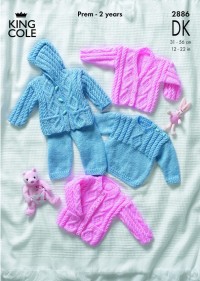 King Cole 2886 Sweater, Jacket, Trousers and Cardigan in DK (leaflet)