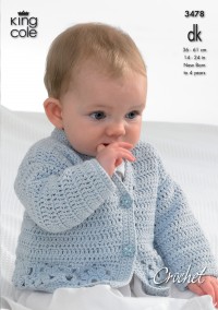 King Cole 3478 Cardigan, Hooded Gilet, Long and Short Sleeved Sweater in Bamboo Cotton DK (downloadable PDF)
