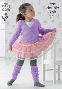 King Cole 3712 Ballet Cardigan and Leg Warmers in Comfort DK (downloadable PDF)