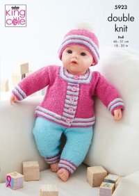 King Cole 5923 Dolls Clothes in Pricewise DK (leaflet)