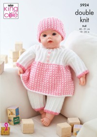 King Cole 5924 Dolls Clothes in Pricewise DK (leaflet)