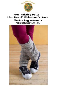 Lion Brand 90623AD - Electra Leg Warmers in Fishermens Wool (downloadable PDF)