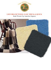 Lion Brand - Knit Warm Up America Square in Wool-Ease Thick & Quick (downloadable PDF)