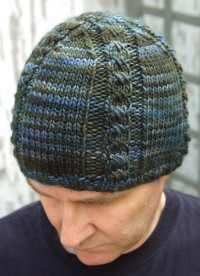 Malabrigo - Cross Stitch Mock Cable Hat by Barbara Benson in Malabrigo Worsted (downloadable PDF)