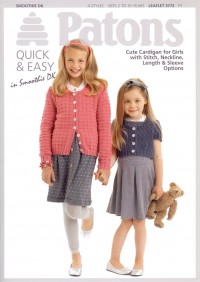 Patons 3773 - Smoothie DK (leaflet) Cardigan for Girls
