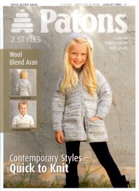 Patons 3850 - Wool Blend Aran (leaflet) Contemporary Styles - Quick to Knit