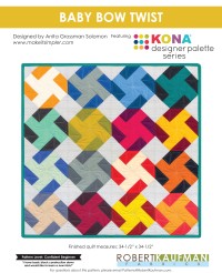 Kona Cotton Solids - Baby Bow Twist Quilt Pattern (downloadable PDF)