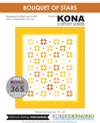 Kona Cotton Solids - Bouquet of Stars Quilt Pattern (downloadable PDF)