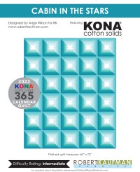 Kona Cotton Solids - Cabin in the Stars Quilt Pattern (downloadable PDF)