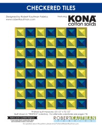 Kona Cotton Solids - Checkered Tiles Quilt Pattern (downloadable PDF)