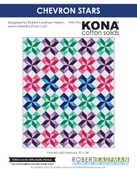 Kona Cotton Solids - Chevron Stars Quilt Pattern (downloadable PDF)