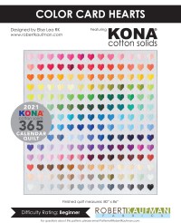 Kona Cotton Solids - Color Card Hearts Quilt Pattern (downloadable PDF)