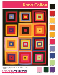 Kona Cotton Solids - Colorful Kona Squares Quilt Pattern (downloadable PDF)