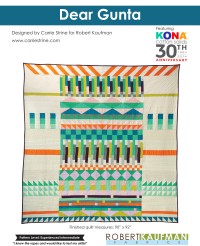 Kona Cotton Solids - Dear Gunta Quilt Pattern (downloadable PDF)