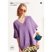Rico Knitting Idea Compact 1016 (Leaflet) Top and Shawl in Creative Fluffily DK