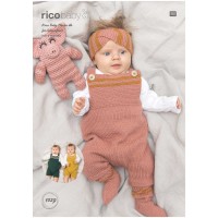 Rico Baby 1029 (downloadable PDF) Dungarees, Socks and Headband in Baby Classic DK