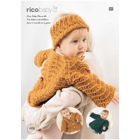Rico Baby 1031 (downloadable PDF) Cardigan, Jumper and Headband in Baby Classic DK