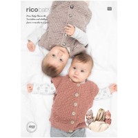 Rico Baby 1033 (downloadable PDF) Crochet Waistcoat and Hat in Baby Classic DK