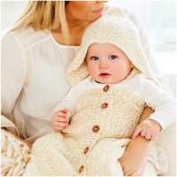Rico Knitting Idea Compact 1036 (Leaflet) Babies Sleeping Bag and Dribble Bib in Baby Dream DK