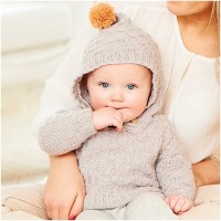 Rico Baby 1037 (downloadable PDF) Hooded Sweater and Cardigan in Baby Dream DK