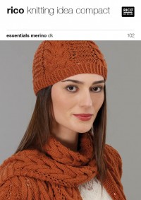 Rico Knitting Idea Compact 102 (Leaflet) Essentials Merino DK - Cardigan, hat and scarf