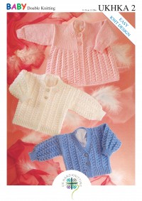 UKHKA 2 Baby Cardigans and Matinee Coat in DK (downloadable PDF)