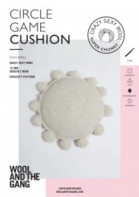 Wool and the Gang Circle Game Cushion in Crazy Sexy Wool (booklet)
