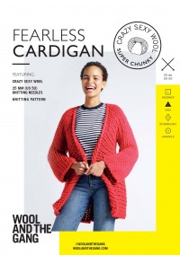 Wool and the Gang Fearless Cardigan in Crazy Sexy Wool (booklet)