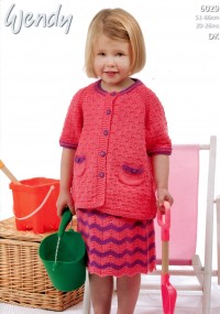 Wendy 6029 Cardigan and Skirt in Supreme Luxury Cotton DK (leaflet)