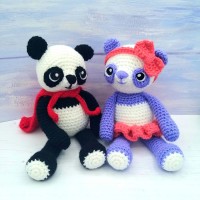 Wee Woolly Wonderfuls Peter and Melinda the Pandas in Stylecraft Special Chunky (leaflet)
