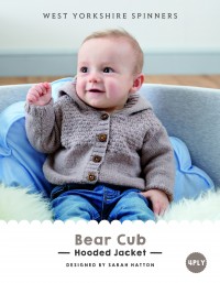 West Yorkshire Spinners - Bear Cub Hooded Jacket by Sarah Hatton in Bo Peep 4 Ply (downloadable PDF)