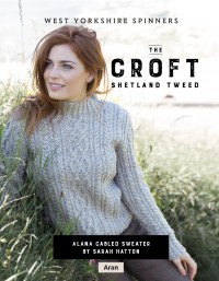 West Yorkshire Spinners - Alana - Cabled Sweater by Sarah Hatton in The Croft Shetland Tweed (downloadable PDF)